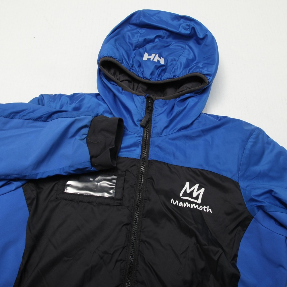 Helly Hansen Jacket Womens Medium Blue Black Hooded RECCO PrimaLoft Mammoth Ski
